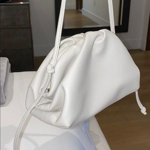 White leather clutch